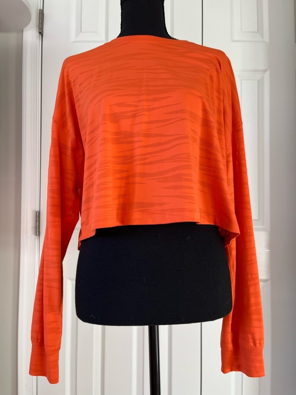 Lululemon Tiger Mesh Long Sleeve Warm Coral Large